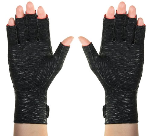 Thermoskin Premium Arthritic Gloves, Black,Relieves Arthritic Pain in Fingers and Hand, Size Large