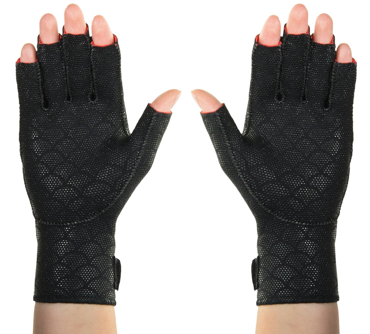 Thermoskin Arthritic Fingerless Gloves, Black, Medium, 8"-8_" (21-23 cm)