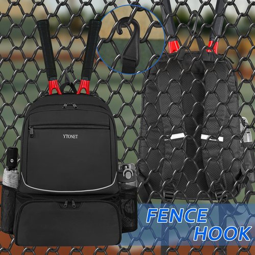 Ytonet Tennis Bag Tennis Backpack for Women Men 2 Rackets with Insulated Pocket Ventilated Shoe Compartment