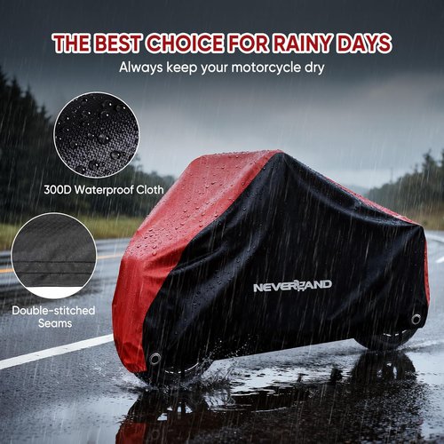 Neverland Motorcycle Cover - Waterproof All-Season Heavy-Duty Protection | Fits Most Bikes Up to 86”