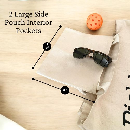 Pickleball Bag Canvas Tote Bag Aesthetic for Women, Cute Reusable Thick Cloth Cotton Bags for Shopping Beach Trendy Pickleball Gifts PICKLEBALL Bag