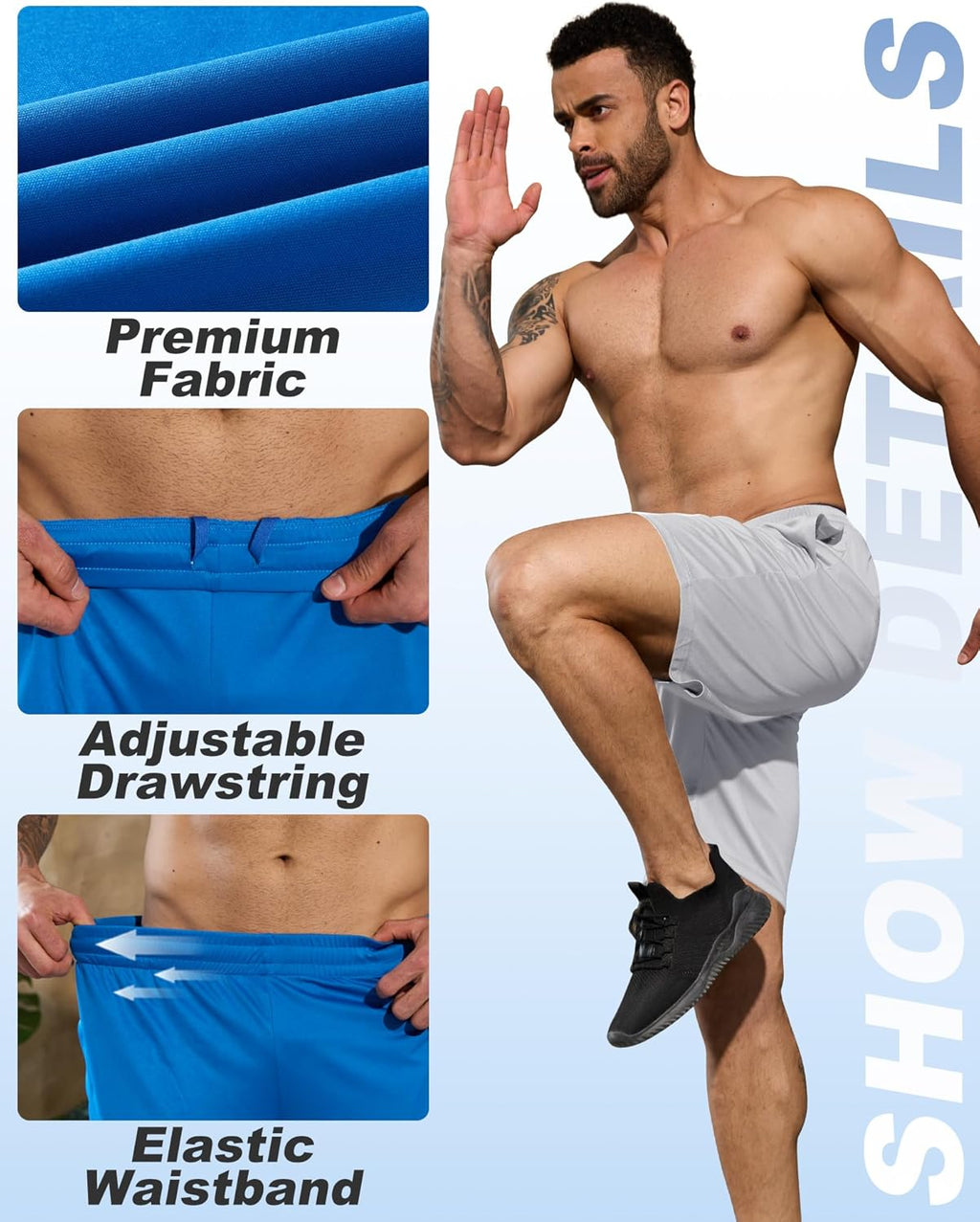 BALENNZ Men's Basketball Shorts - 7 Pack with Pockets | Quick-Dry Athletic Gym Activewear