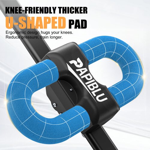 Abdominal Trainers - Adjustable Ab Trainer Machine, Foldable Abdominal Workout Equipment with Knee Protection - Home Gym Core Strength Trainer for Men & Women - Blue