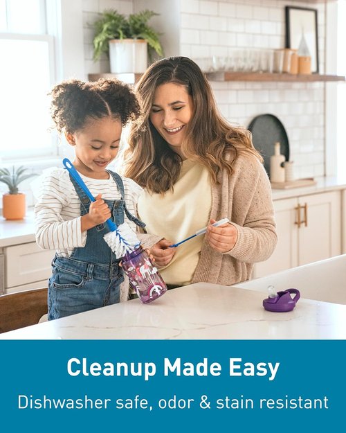 CamelBak Eddy+ Kids Water Bottle - Bite Valve Straw & Eco-Friendly Tritan Renew Material
