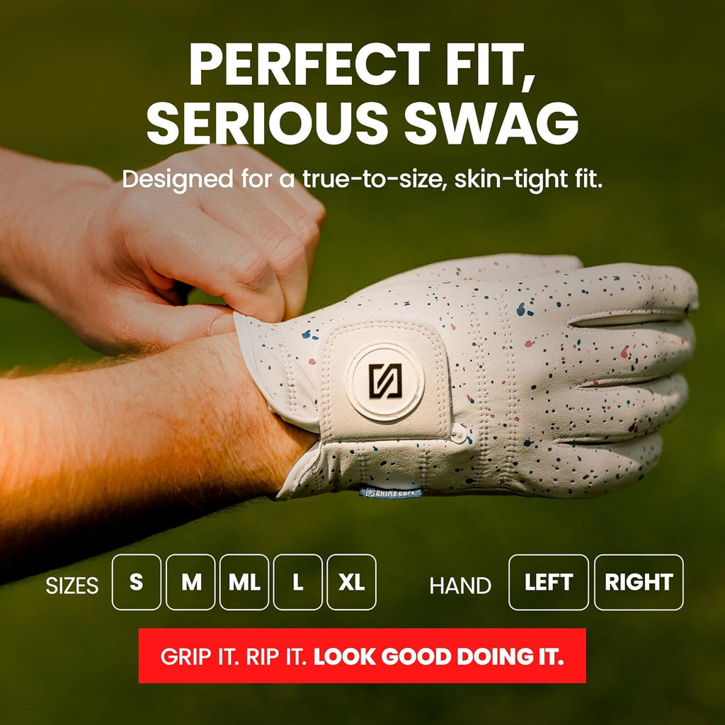 Skiennix Premium Golf Glove - 100% AAA Cabretta Leather for Superior Feel & Performance | Men's Left Hand