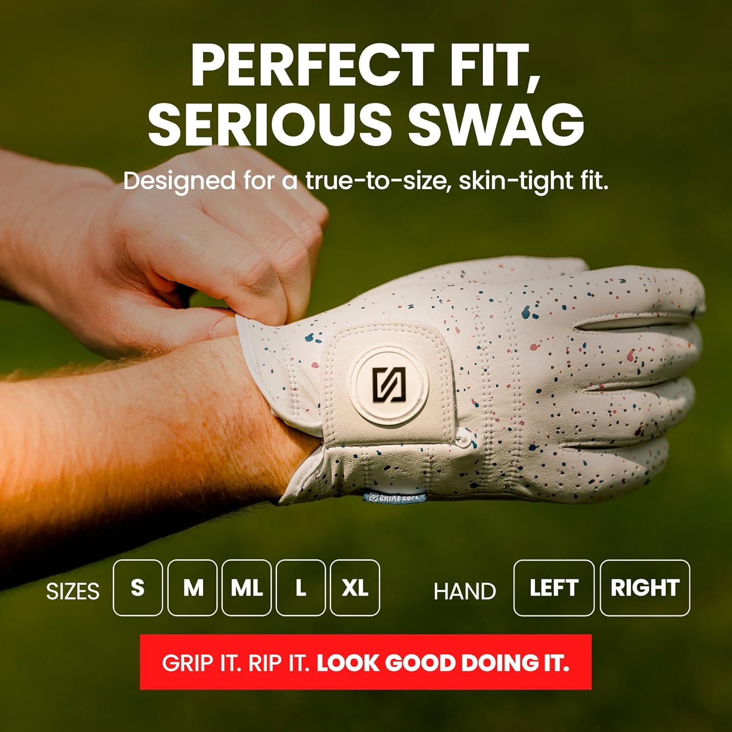 Skiennix Premium Golf Glove - 100% AAA Cabretta Leather for Superior Feel & Performance | Men's Left Hand