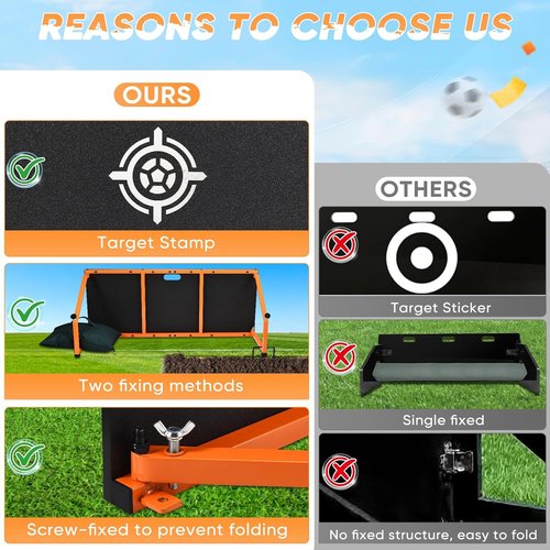 CAROD Soccer Rebounder Board - 40" x 16" Portable Training Equipment with Two Angles & Sandbags | Ideal for Passing & Shooting Drills