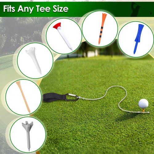 Giltiil Golf Tee Anchor, Tee Retainer - Secure Tee Holder Prevents Loss, Flying Tees, Improves Consistency - Ideal Golf Accessory (1-Black-Classics)