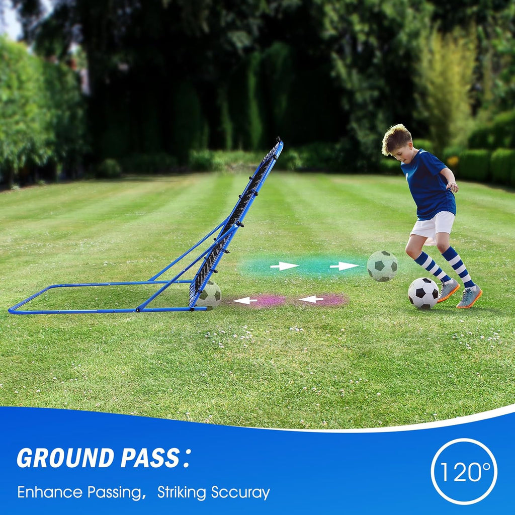 Skiennix Soccer Rebounder Net - Quick-Switch Angle Training Aid for Control & Passing | Easy Setup for All Ages