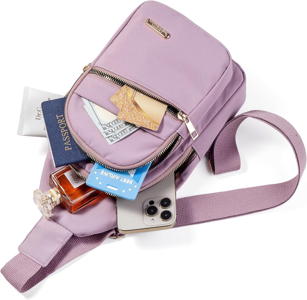 Skiennix Crossbody Sling Backpack - Stylish Women's Chest Bag for Hiking & Travel - Compact Daypack