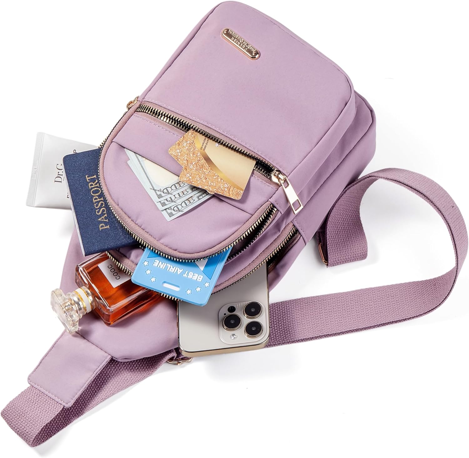 Skiennix Crossbody Sling Backpack - Stylish Women's Chest Bag for Hiking & Travel - Compact Daypack