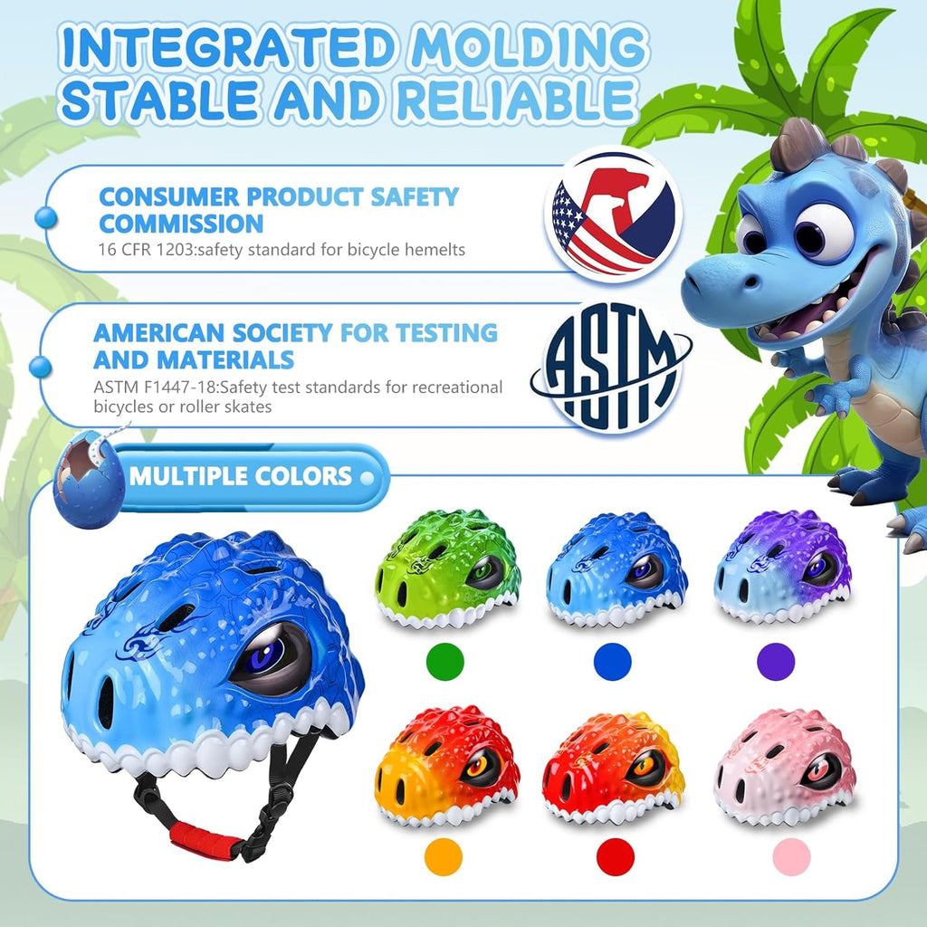Skiennix Kids Bike Helmet - Adjustable 3D Design for Boys & Girls | Lightweight & Ventilated Multi-Sport Safety