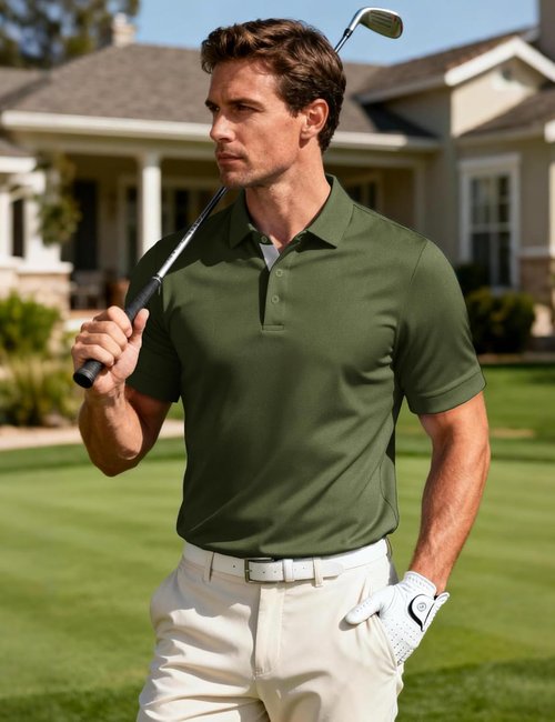 MAGCOMSEN Men's Polo Shirt - Moisture-Wicking Quick-Dry Performance Golf Shirt | Casual Short Sleeve