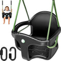 Dakzou High Back Full Bucket Toddler Swing Seat - Upgraded Heavy Duty Design | Fully Assembled, Black
