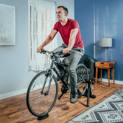 Alpcour Bike Front Wheel Riser Trainer Block with Anti-Skid Design – Compatible with Stationary, Mountain and Road Bikes – Natural Riding Position Set -up for Indoor Training