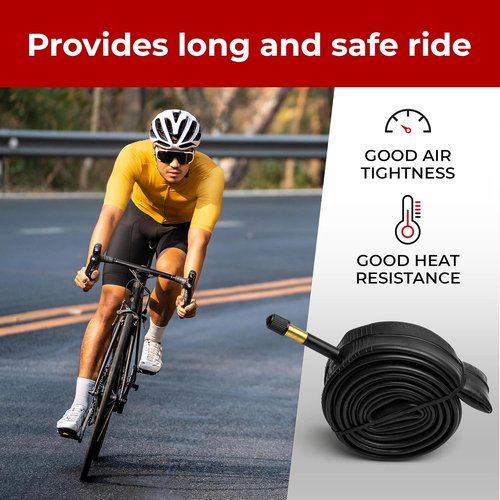 Fincci Pack Inner Tubes - 700c x 35c/38c with 48mm Schrader-Presta Valve | Durable Butyl Rubber for Gravel, Road & E-Bikes