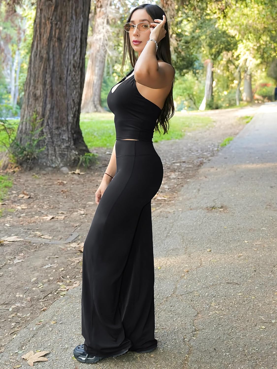 YEOREO High Waist Workout Leggings - No Front Seam, Buttery Soft Fabric | Available in 29" to 35" Sizes