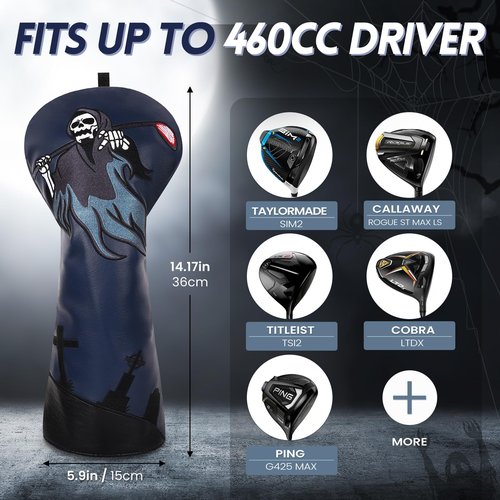 Big Crazy Golf Club Head Covers Funny Unique Headcovers Driver Headcovers with Soft Lining, Funny Driver Headcover, Driver Cover Golf Gift for Man Women
