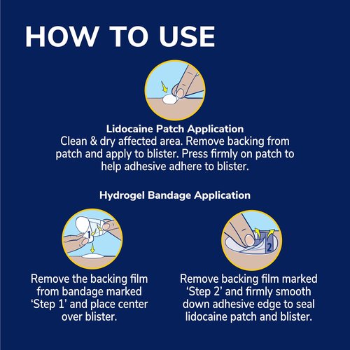 Dr. Scholl’s Blister Pain Relief Complete Kit, 12 ct - The Only Blister Treatment with an Active Pain Reliever, Seal & Heal Bandages with Hydrogel Technology, Blister Pads, 4% Lidocaine to Numb Pain
