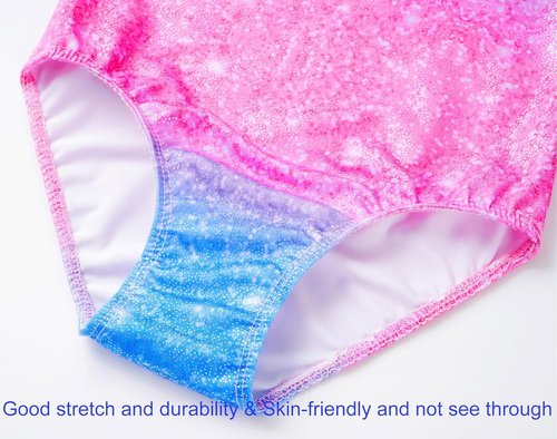 Domusgo Gymnastics Leotards - Sparkly One-Piece Tumbling Outfit for Girls | Perfect Fit & Comfort