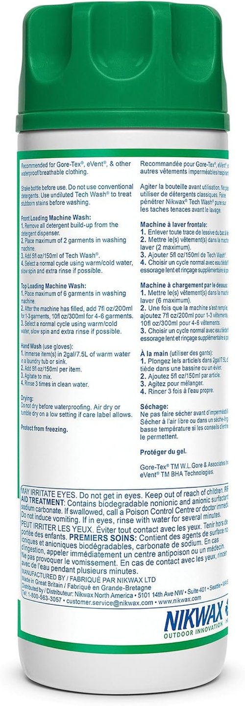 Nikwax Tech Wash | Technical Cleaner for Jackets & Outerwear - Restores Waterproofing, 10 fl. oz.