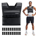 Liveet Adjustable Weighted Vest for Men Women, 20lb Weight Vest with 20 Removable Weights, Heavy Duty Running Vest with Reflective Strips for Walking Strength Training Calisthenics