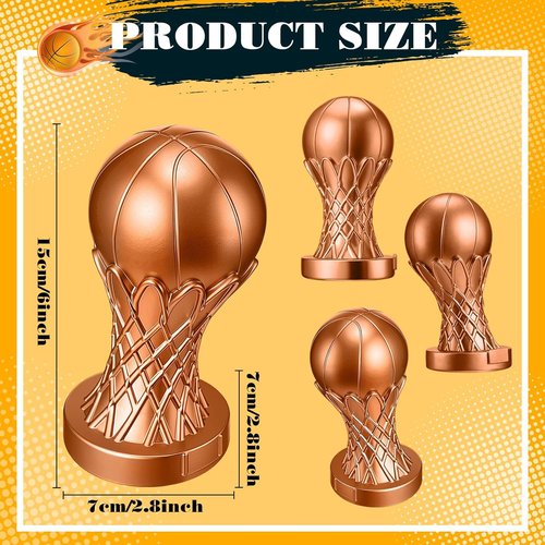 Kenning Basketball Trophy - 6 Inch Mini Award for Funny Winners | Gold Sports Trophy for Tournaments