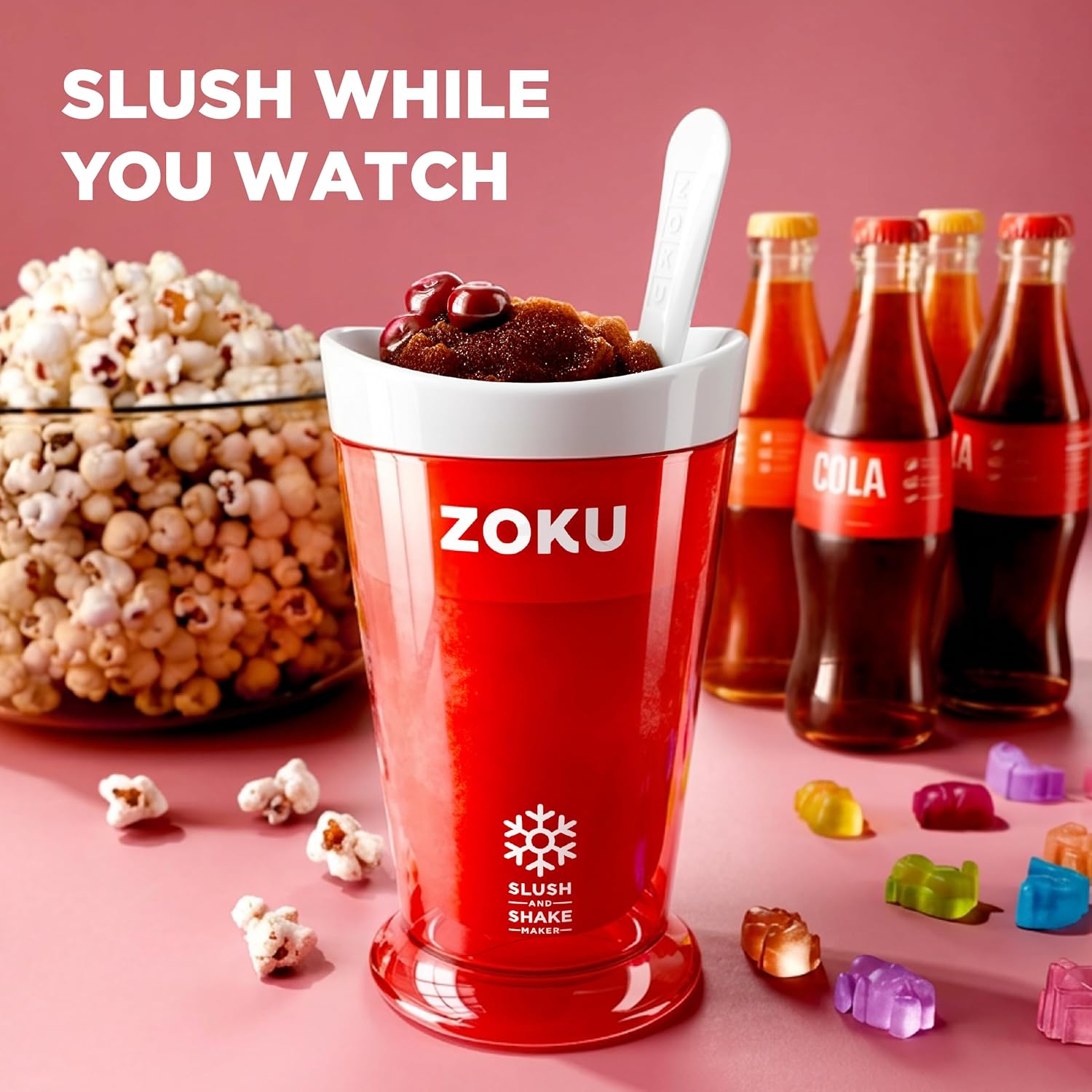 ZOKU Original Slush Maker - Compact Single-Serving Smoothie & Milkshake Maker | BPA-Free Green