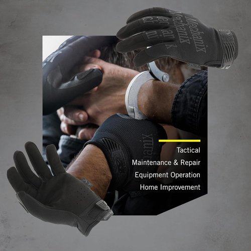 Mechanix Wear Original Tactical Gloves - High-Performance Anti-Slip Grip & Impact Resistance - Small - Covert Black