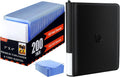 **Card Sleeves & Toploader Binder Combo by [Brand Name] - Waterproof PU Leather | Holds 324 Toploaders + 120 Protectors**