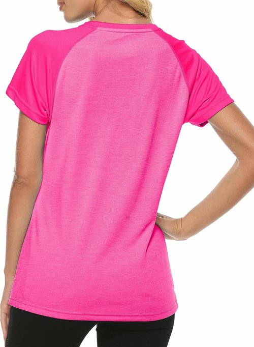 MoFiz Women's UPF 50+ Sun Protection Athletic T-Shirt - Quick Dry Running Tee Top