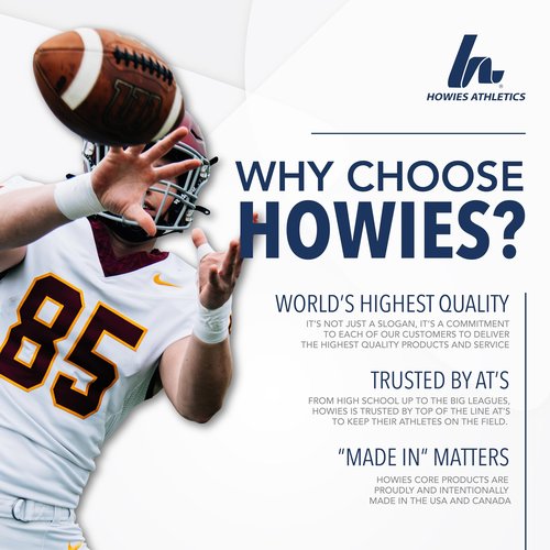 Howies Athletic Tape - 1.5" x 15yd White Athletic Tape, Pro Grade Strength - Sports Tape for Athletes and Medical Trainers, Fingers, Ankles, Wrist, Boxing, Football, Gymnastics (4)