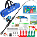 PLUSINNO Kids Fishing Pole - Telescopic Spincast Rod Combo for Boys, Girls & Adults - Complete Kit