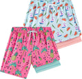 Skiennix Boys Swim Trunks - UPF 50+ Bathing Suit with Compression Liner | 1-3 Pack for Ages 5-16