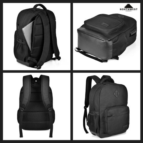 Northwest Coast Pickleball Backpack with Built-In Combination Lock + USAPA Approved Pickleball Paddle – Black