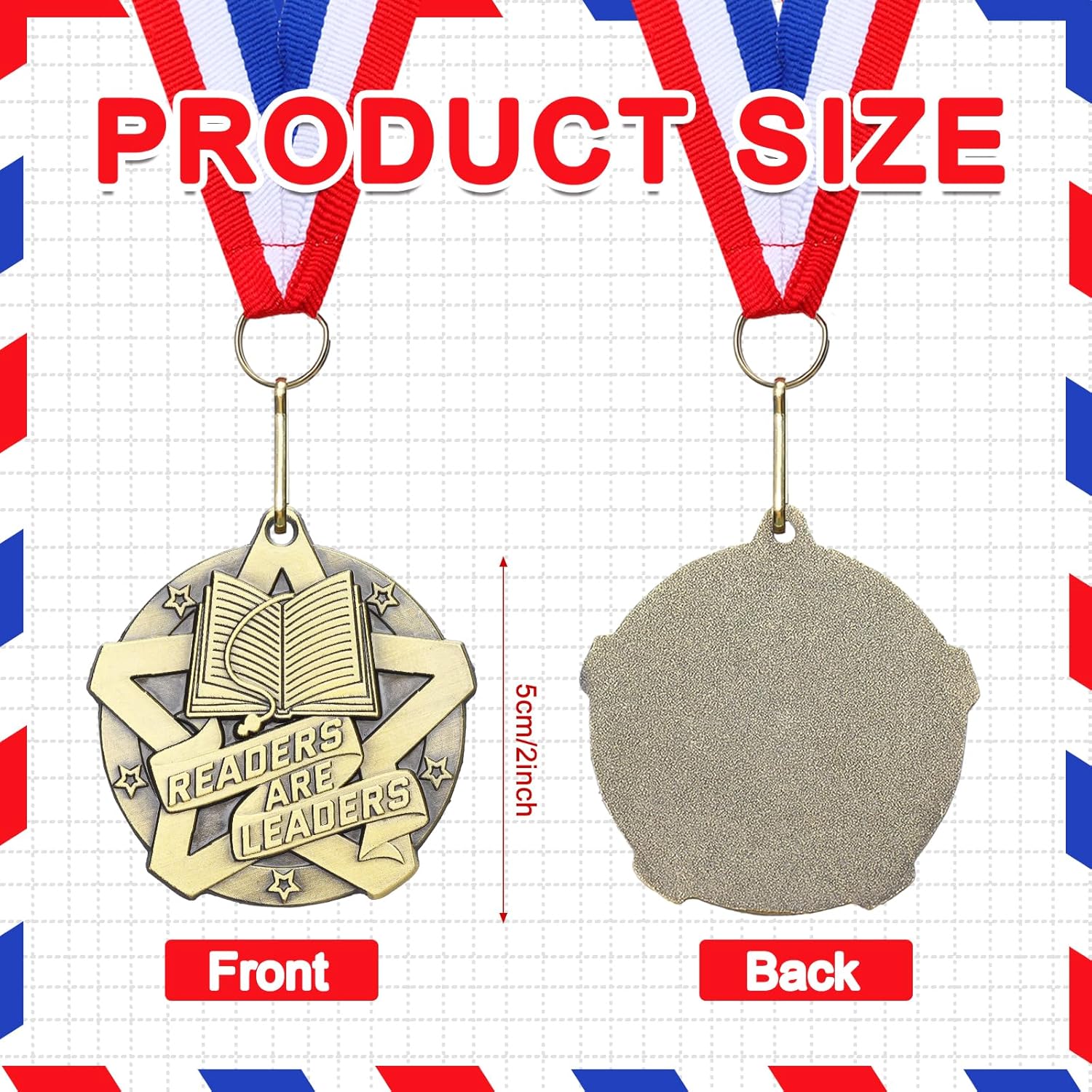 Quelay 30 Pcs Award Medals - 2 Inch Metal Trophies with Neck Ribbons for Tournaments & Competitions