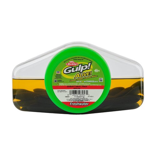 Berkley Gulp! Alive! Leech Fishing Soft Bait, Black (New Model), 3in - Pint 4x7