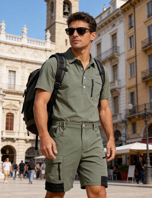 EZRUN Men's Tactical Cargo Shorts - Quick-Dry Outdoor Shorts with Multi-Pockets for Fishing & Travel