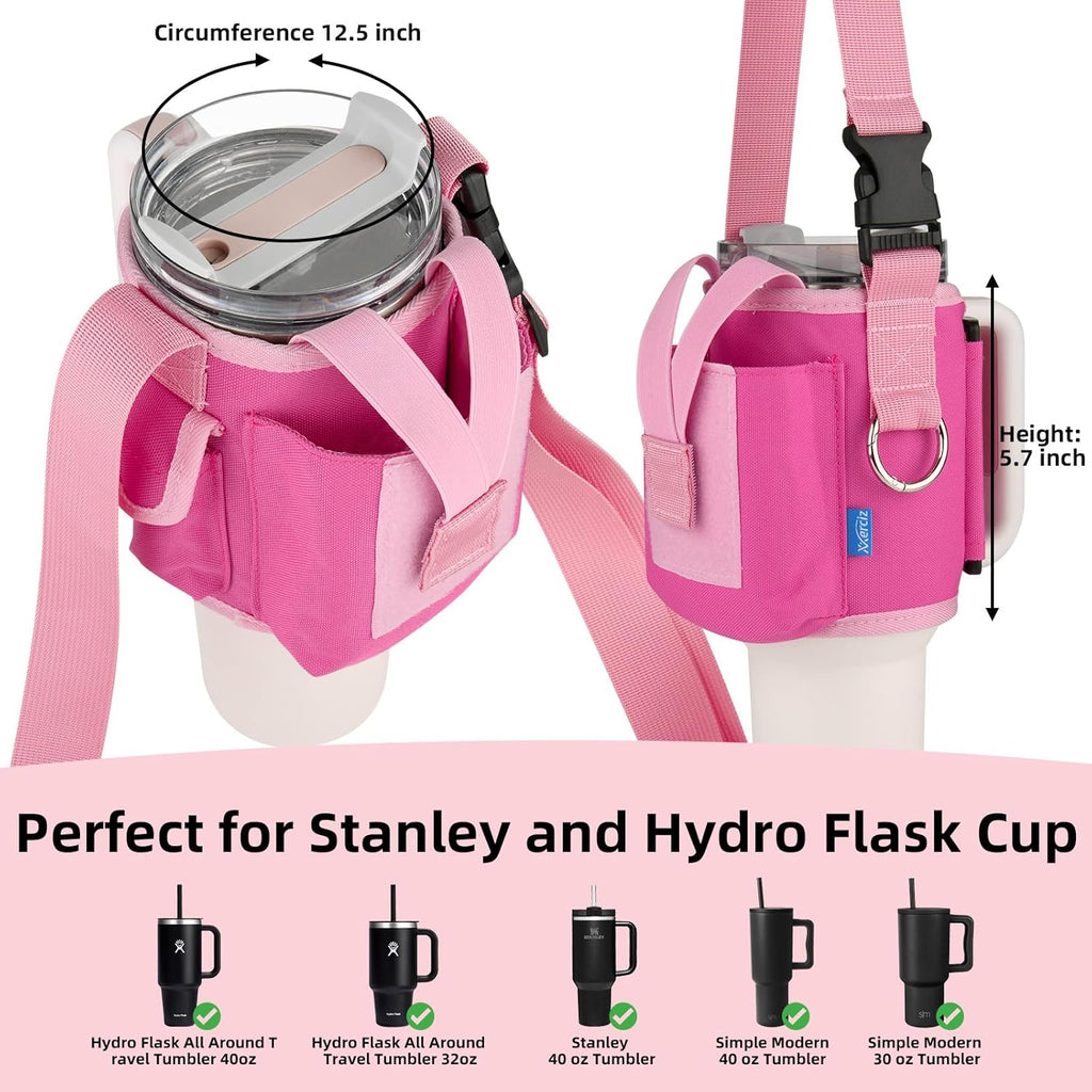 Xxerciz Carrier Bag - Crossbody Bag for Stanley 40 oz Tumbler with Phone Holder & Adjustable Strap