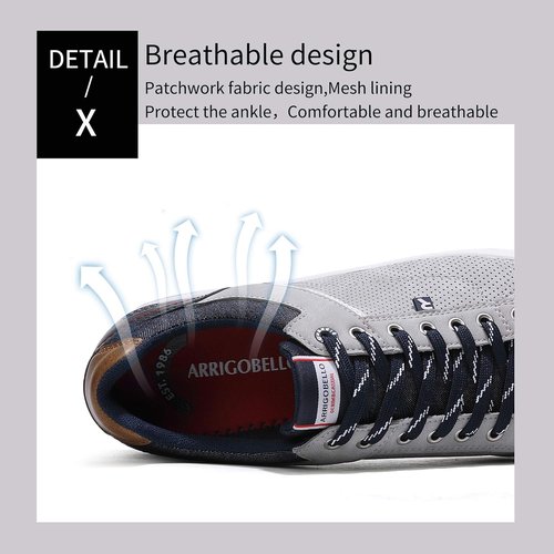 AX BOXING Men's Casual Sneakers - Breathable Comfort Walking Shoes for Men