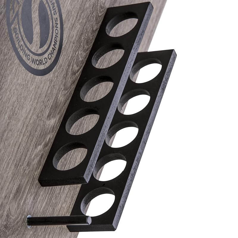 STIGA Ping Pong Wall Rack Storage – Holds 6 Paddles & 10 Balls, Brown