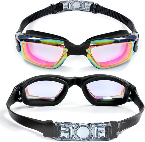 EWPJDK Swim Goggles - Anti-Fog, Leak-Proof Design | 2-Pack for Men and Women
