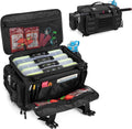 DSLEAF Waterproof Fishing Tackle Box Bag - Soft Storage with Rod Holder & Non-Slip Base for All Waters