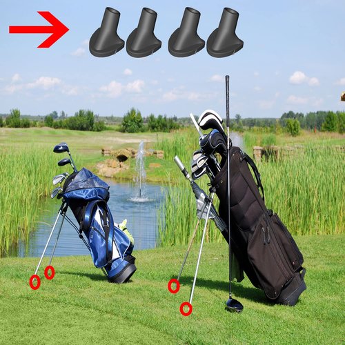Golf Bag Stand Replacement Feet, 4Pack Durable Golf Bag Feet Replacement for Golf Bags Necessary Accessories