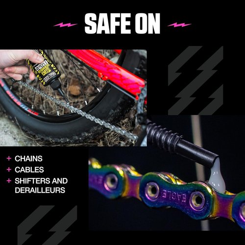 Muc-Off Bio Dry Bike Chain Lube - Wax-Based Formula for Smooth Shifts | Includes Microfiber Cloth
