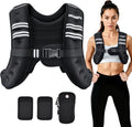 PACEARTH Weighted Vest - Adjustable 6lb to 30lb | Reflective Stripe for Enhanced Safety - Ideal for Strength Training & Weight Loss