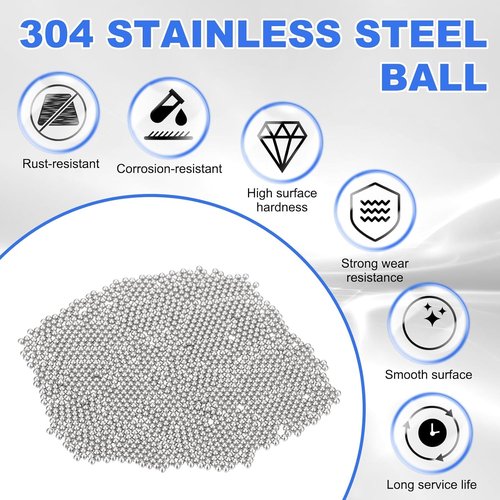 M METERXITY Stainless Steel Bearing Balls - 1500-Pack, 1mm G100 Precision Balls for Crafts & Bearings