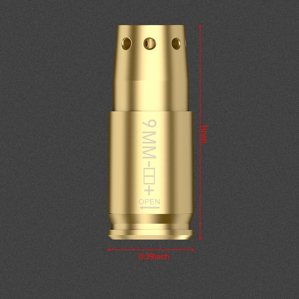 Skiennix 9mm Green Laser Bore Sight - Precision Boresighter with Batteries for Hunting & Shooting