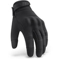 NoCry Water Resistant Tactical Shooting Gloves for Men with Soft Padded Knuckle Guards and Reinforced Palm with Non-Slip Grip — Ideal Heavy Duty Black Airsoft Gloves