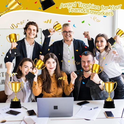 Ecation 18 Pcs Gold Trophy Awards - 7 Inch Appreciation Gifts for Teachers, Nurses & Volunteers